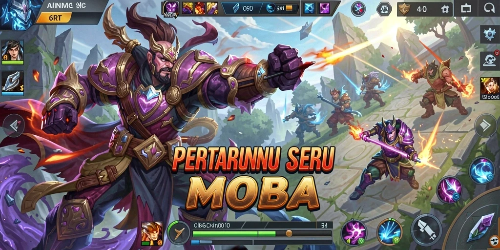 Gameplay intens dan strategi tim dalam 6RT yang seru.