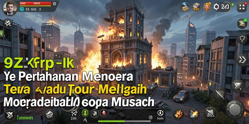 Screenshot 9ZK menampilkan aksi menara yang mendebarkan saat mempertahankan pangkalan.