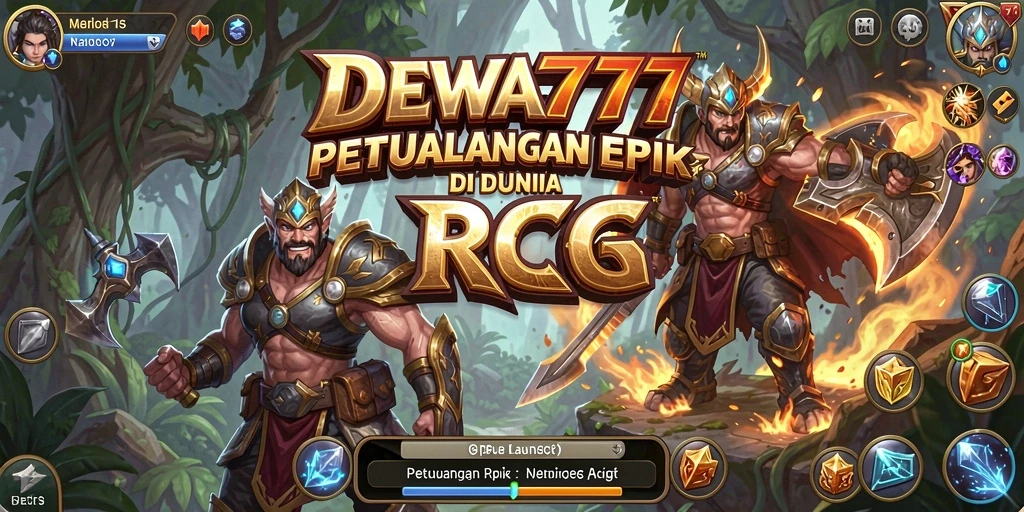 Screenshot DEWA777 menampilkan pertarungan epik dan eksplorasi dunia RPG.