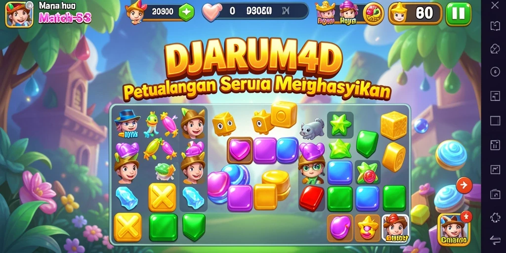 Tampilan seru gameplay DJARUM4D yang penuh warna.