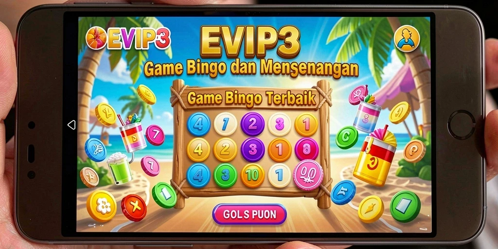 Tampilan menarik dari gameplay Bingo EVIP3 yang penuh warna.