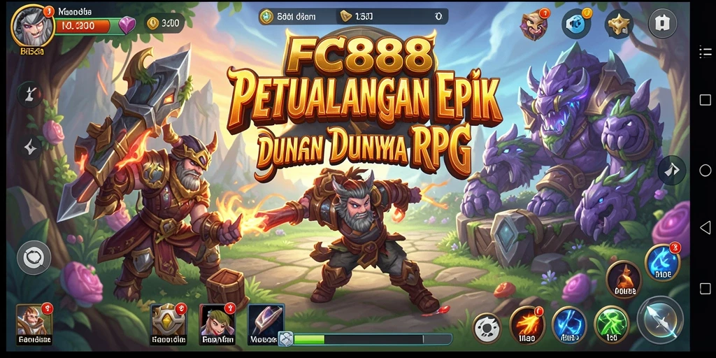 Screenshot gameplay FC888 yang menampilkan aksi seru dalam petualangan RPG.