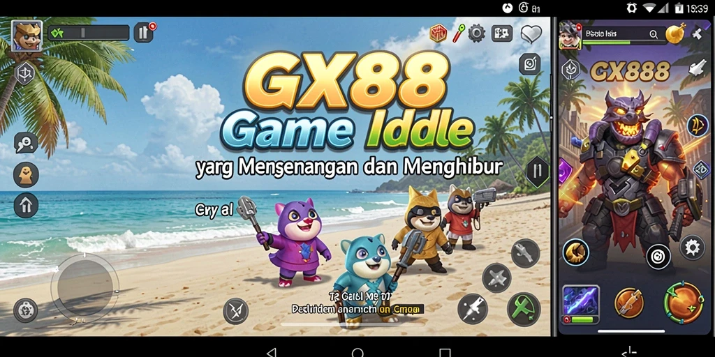 Tampilan gameplay GX88 yang menarik dan penuh warna.