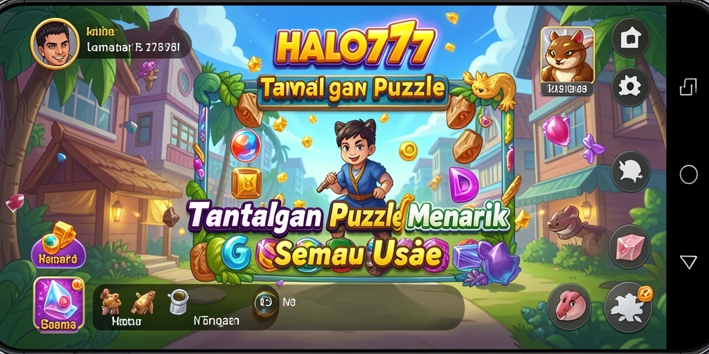 Screenshot gameplay HALO777 menampilkan tantangan Puzzle yang menarik dan mengasyikkan.