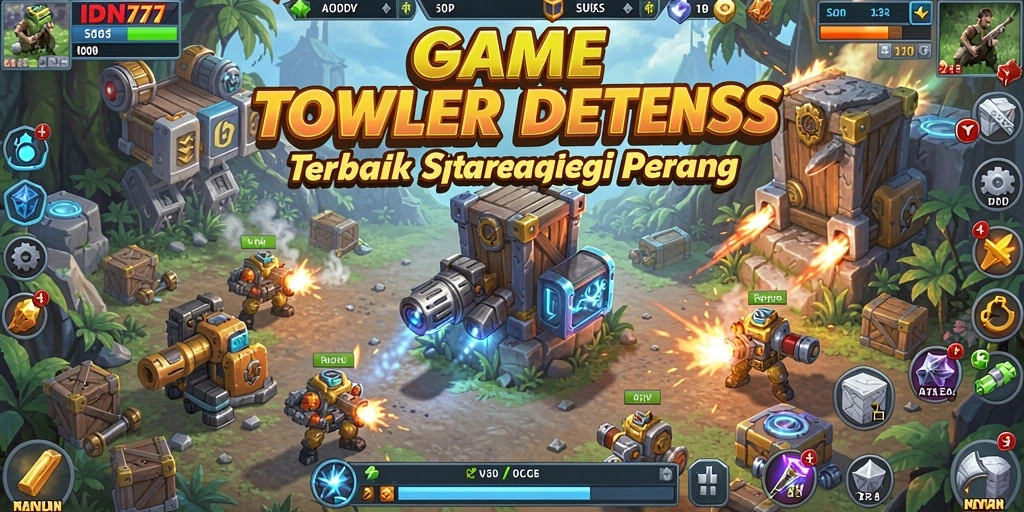 Screenshot gameplay IDN777 menampilkan menara yang siap menghadapi serangan musuh.