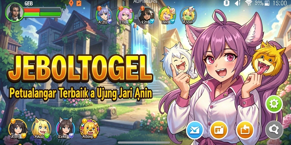 Screenshot gameplay JEBOLTOGEL dengan karakter Anime yang menggugah selera.