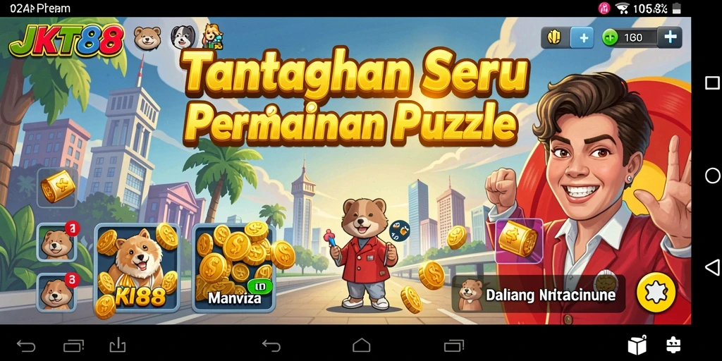 Tampilan gameplay seru dalam JKT88 yang menantang otak.