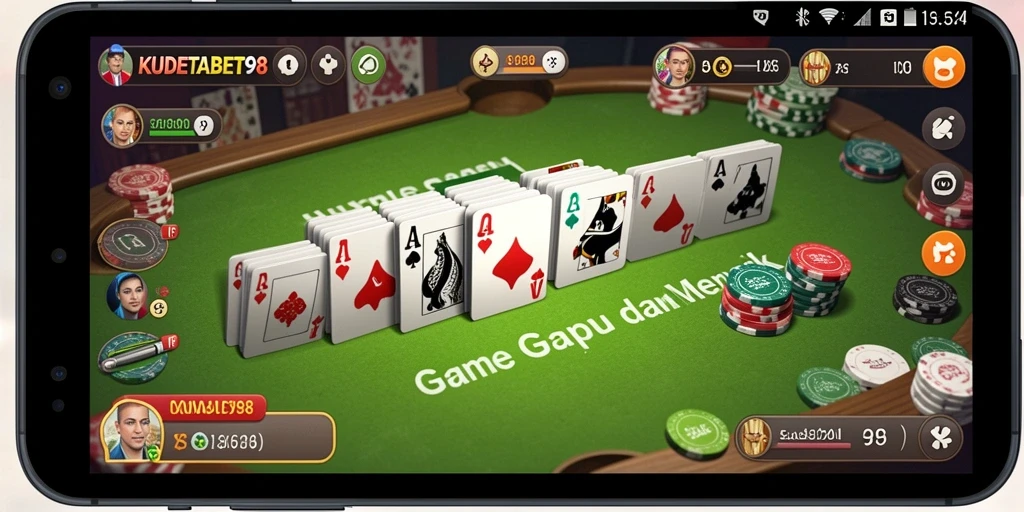 Tampilan gameplay Gaple yang mengasyikkan di KUDETABET98.