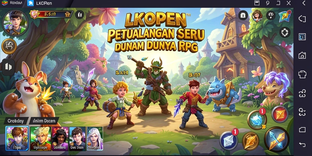 Menampilkan pertarungan seru dalam dunia RPG yang luas.