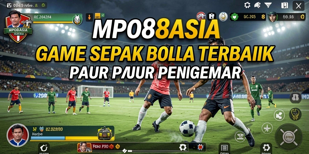 Tampilan gameplay menarik dari MPO88ASIA dengan aksi sepak bola intens.