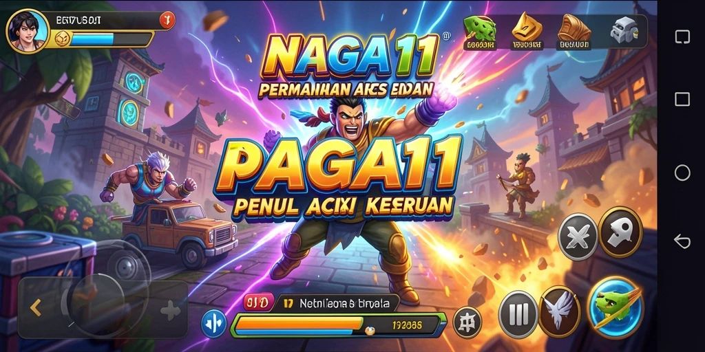 Screenshot gameplay menunjukkan aksi seru dalam NAGA11 dengan grafis menarik.