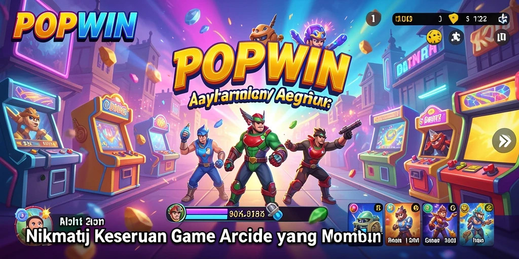 Tampilan menarik dari gameplay POPWIN yang seru dan menantang.