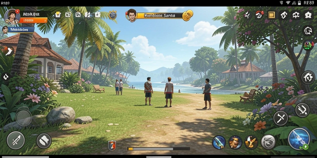Tangkapan layar gameplay RR89 yang penuh warna dan menghibur.