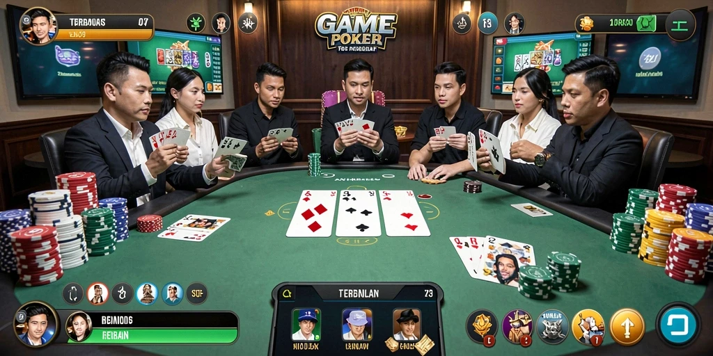 Tampilan gameplay S13 menunjukkan momen mendebarkan dalam permainan Poker.