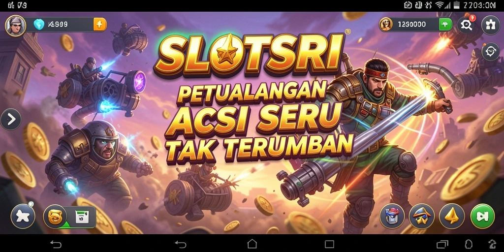 Tampilan gameplay SLOTSRI yang mendebarkan dengan grafik memukau.