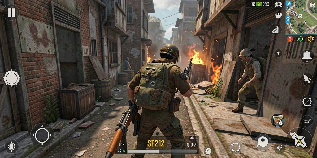 Gambaran gameplay seru dalam SP212 yang penuh aksi.