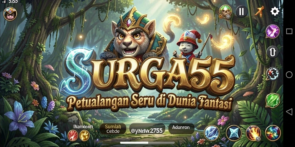 Tangkapan layar utama menunjukkan gameplay petualangan menegangkan di SURGA55.